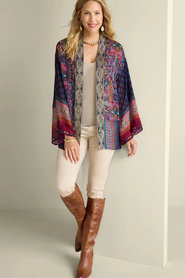 Soft Surroundings Toppers|Jackets & Coats|Cindra Topper AutumnalPatchworkMulti