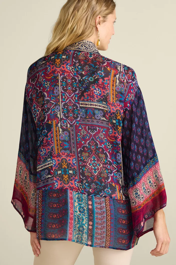 Soft Surroundings Toppers|Jackets & Coats|Cindra Topper AutumnalPatchworkMulti