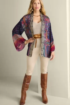 Soft Surroundings Toppers|Jackets & Coats|Cindra Topper AutumnalPatchworkMulti