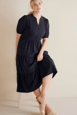 Soft Surroundings Dresses|Claudia Midi Dress Black