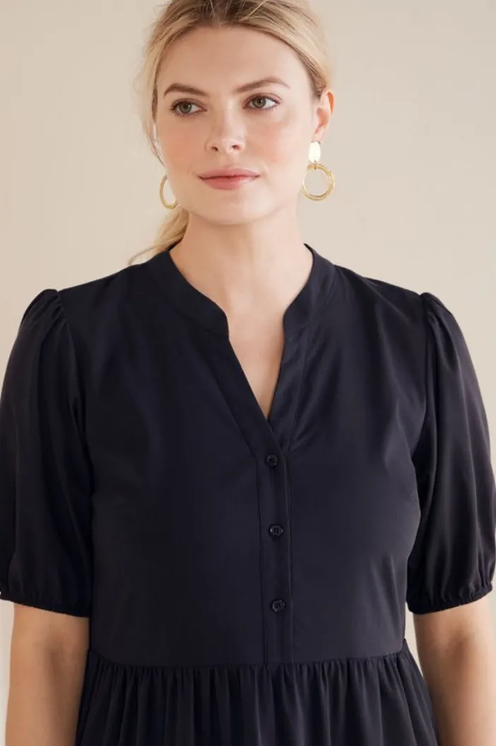 Soft Surroundings Dresses|Claudia Midi Dress Black