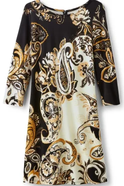 Soft Surroundings Dresses|Clotilde Ponte Dress AutumnPaisley