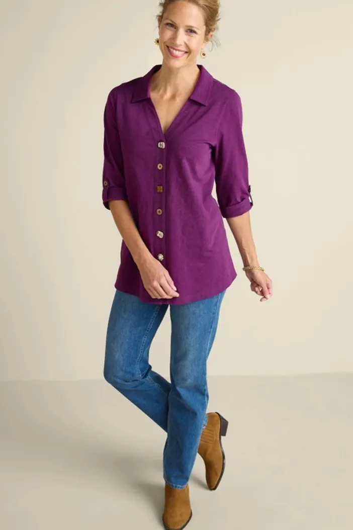 Soft Surroundings Tops|Tunics & Leggings|Danielle 3/4 Sleeve Tunic