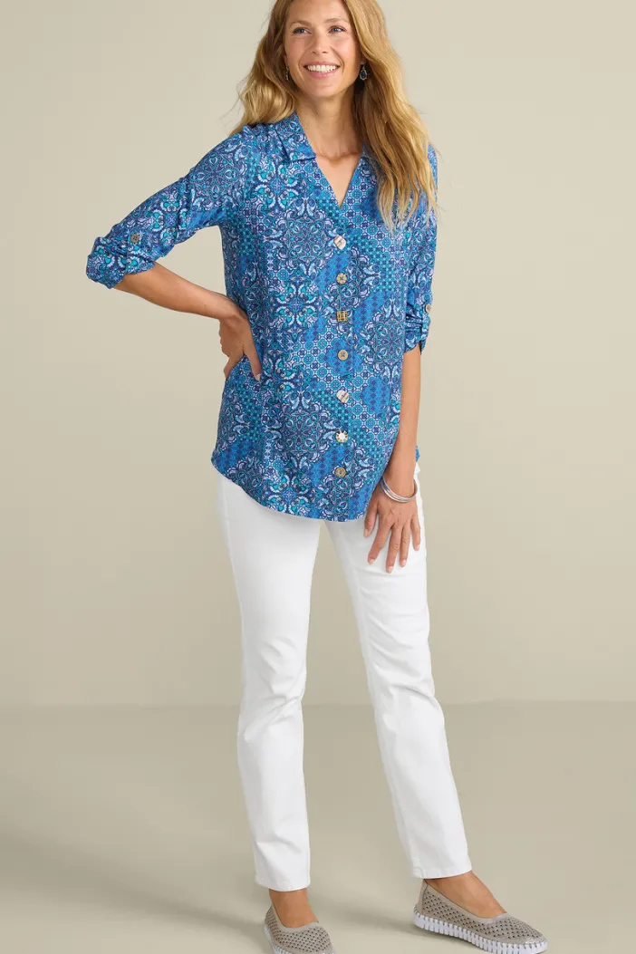 Soft Surroundings Tops|Tunics & Leggings|Danielle 3/4 Sleeve Tunic