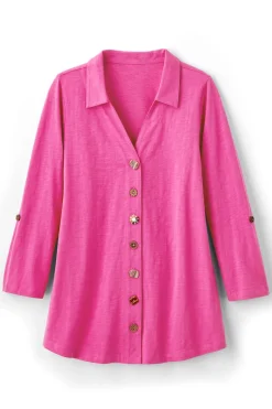 Soft Surroundings Tops|Tunics & Leggings|Danielle 3/4 Sleeve Tunic