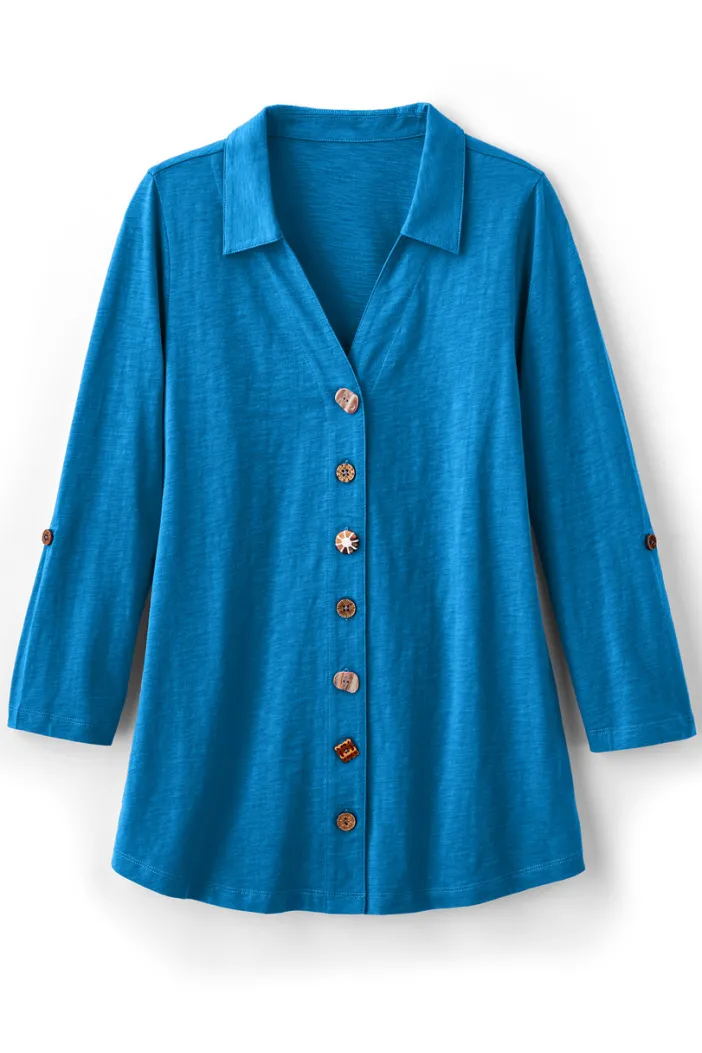 Soft Surroundings Tops|Tunics & Leggings|Danielle 3/4 Sleeve Tunic