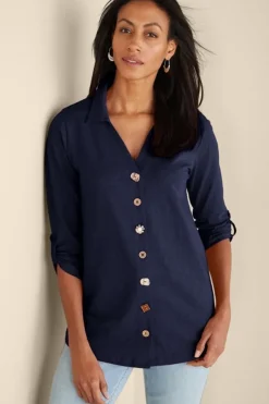 Soft Surroundings Tops|Tunics & Leggings|Danielle 3/4 Sleeve Tunic