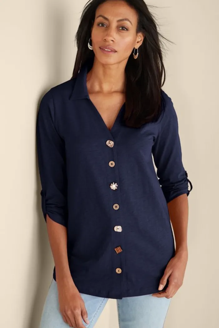 Soft Surroundings Tops|Tunics & Leggings|Danielle 3/4 Sleeve Tunic