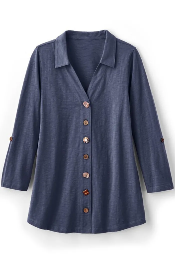 Soft Surroundings Tops|Tunics & Leggings|Danielle 3/4 Sleeve Tunic