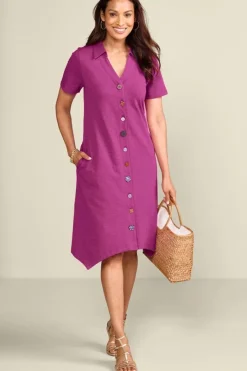 Soft Surroundings Dresses|Danielle Button Dress