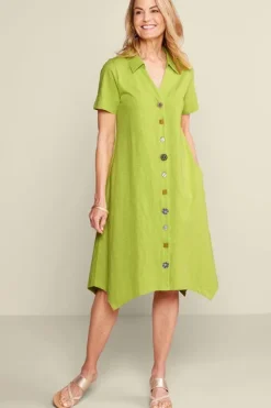 Soft Surroundings Dresses|Danielle Button Dress