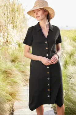 Soft Surroundings Dresses|Danielle Button Dress