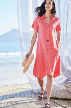 Soft Surroundings Dresses|Danielle Button Dress
