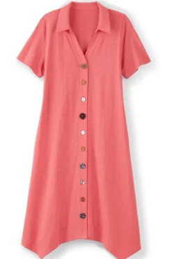 Soft Surroundings Dresses|Danielle Button Dress