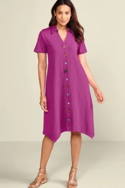 Soft Surroundings Dresses|Danielle Button Dress