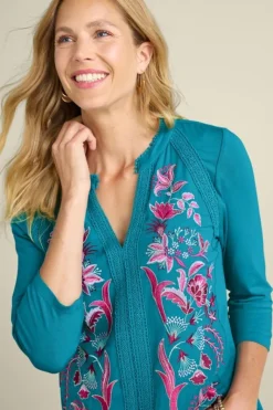 Soft Surroundings Tops|Delsie Embroidered Top
