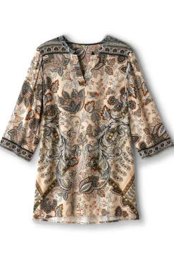 Soft Surroundings Tops|Dona 3/4 Sleeve Tunic ScandinavianScarf
