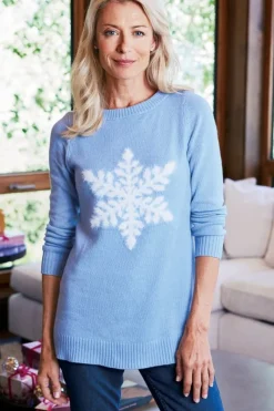 Soft Surroundings Tops|Sweaters & Cardigans|Draya Eyelash Sweater Snowflake