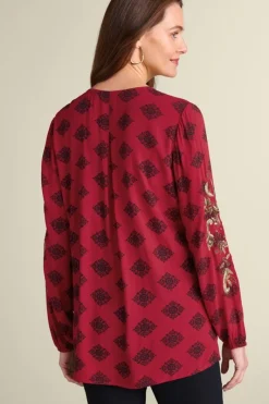 Soft Surroundings Tops|Eboni Embellished Tunic DitsyFoulard