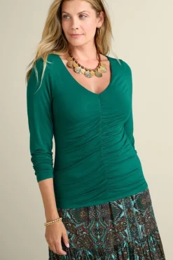 Soft Surroundings Tops|Edeliz Long Sleeve Tee Evergreen