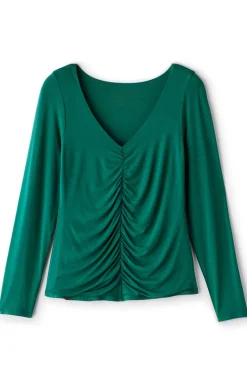 Soft Surroundings Tops|Edeliz Long Sleeve Tee Evergreen