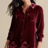 Soft Surroundings Tops|Eden Velvet and Lace Shirt