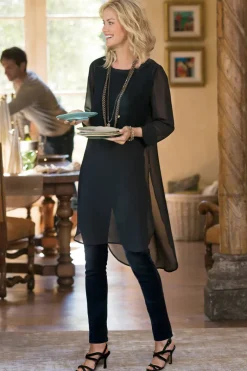 Soft Surroundings Tops|Elegance Tunic Black