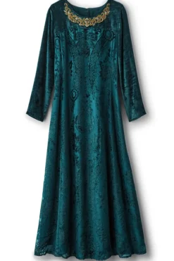Soft Surroundings Dresses|Emaline Velvet Burnout Maxi Dress JuneBug