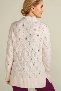 Soft Surroundings Tops|Sweaters & Cardigans|Ensley Button Sweater Tunic IvoryPearl