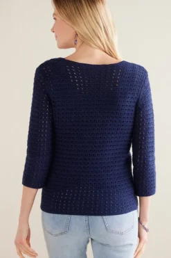 Soft Surroundings Tops|Sweaters & Cardigans|Estrella Sweater Navy