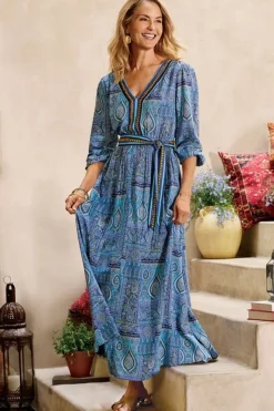 Soft Surroundings Dresses|Eugenie Maxi Dress AzoresScarf