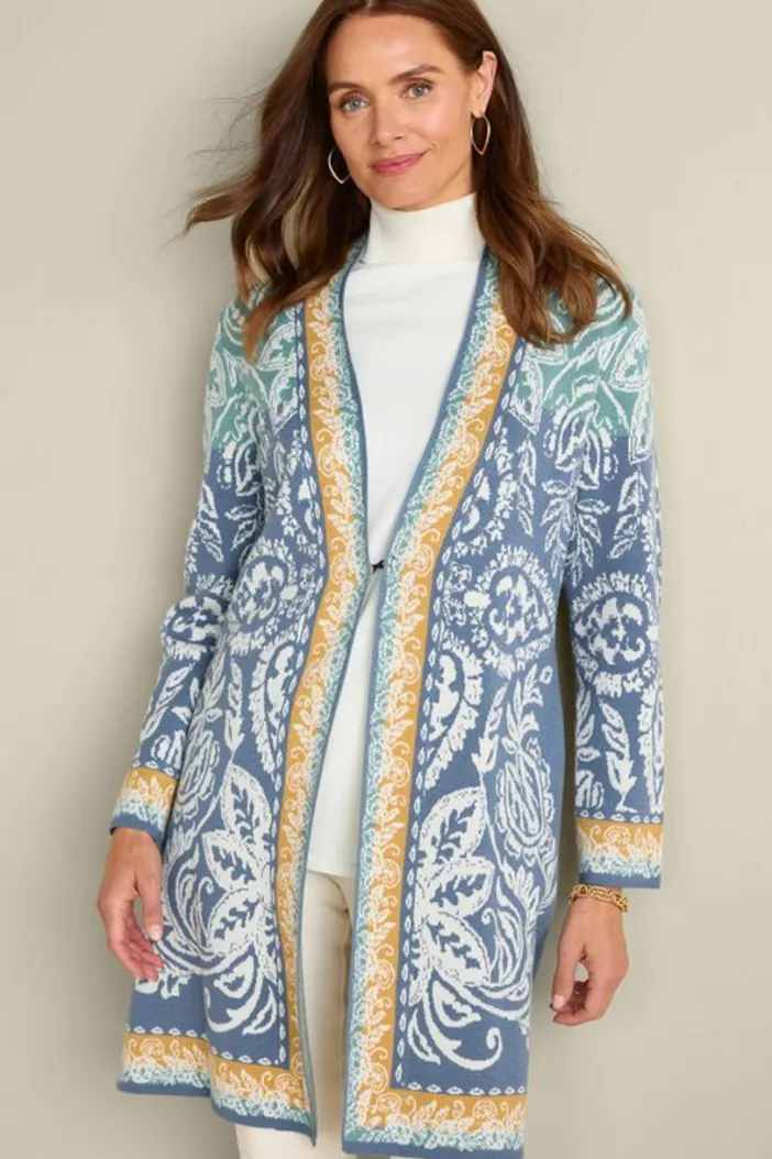 Soft Surroundings Tops|Sweaters & Cardigans|Ezer Jacquard Duster WeekendScarf