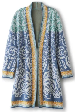 Soft Surroundings Tops|Sweaters & Cardigans|Ezer Jacquard Duster WeekendScarf