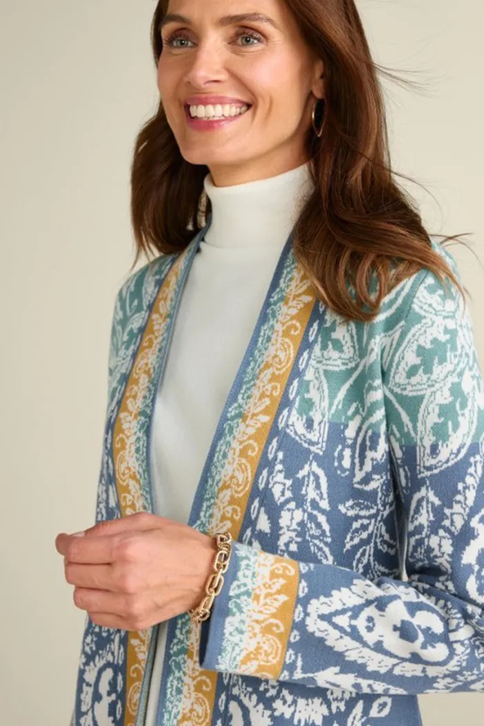 Soft Surroundings Tops|Sweaters & Cardigans|Ezer Jacquard Duster WeekendScarf