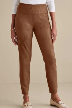 Soft Surroundings Pants|Leggings|Faux Suede Pull-On Leggings