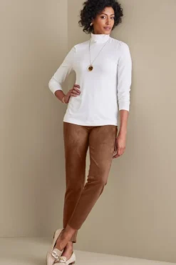 Soft Surroundings Pants|Leggings|Faux Suede Pull-On Leggings