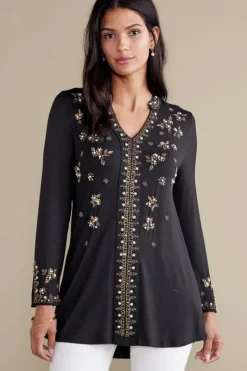 Soft Surroundings Tops|Festa Tunic Black