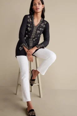 Soft Surroundings Tops|Festa Tunic Black