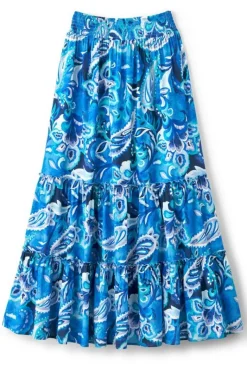 Soft Surroundings Skirts|Feyre Maxi Skirt IslandSunPaisleyBlue