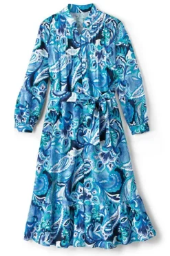 Soft Surroundings Dresses|Feyre Short Dress IslandSunPaisleyBlue
