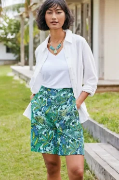 Soft Surroundings Pants|Shorts|Flavia Linen Blend Shorts