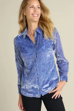 Soft Surroundings Tops|Floreat Velvet Shirt
