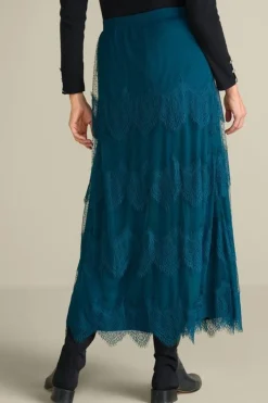 Soft Surroundings Skirts|Frederica Lace Maxi Skirt SailorBlue