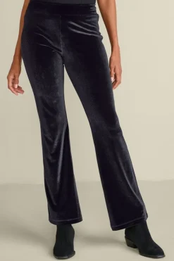 Soft Surroundings Pants|Gianna Velvet Bootcut Pants Black
