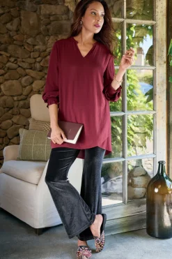 Soft Surroundings Pants|Gianna Velvet Bootcut Pants Black