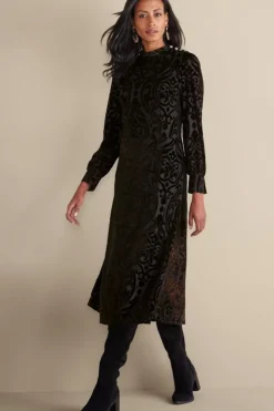 Soft Surroundings Dresses|Hadley Velvet Dress BlackAbstract