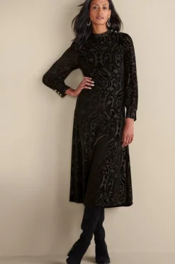 Soft Surroundings Dresses|Hadley Velvet Dress BlackAbstract