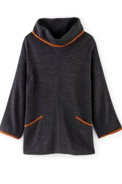 Soft Surroundings Tops|Hanna Convertible Tunic CharcoalHeather