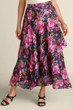 Soft Surroundings Skirts|Hannie Midi Skirt SolsticeFloral