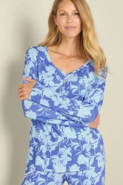 Soft Surroundings Tops|Sleepwear & Lounge|Harmonia Bamboo Sleep Top SketchGardenPersianJew